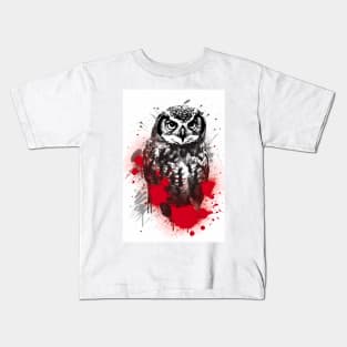 Northern Hawk Owl Painting Kids T-Shirt